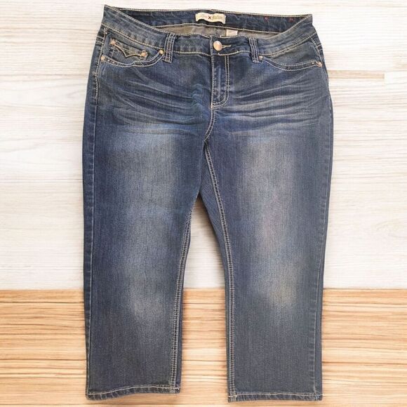 Love Nation Blue Ankle Cropped Tapered Fit Jeans 18W (JEA9) - Picture 1 of 10